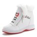Rabbit Fur Inner Height Increasing Women's Autumn Winter New Warm Cotton Thick Sole Wedge Double Zipper Casual White_vogvips.com
