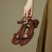 Women’s Shoes Retro Simple One Strap Roman Sandals For Women Summer Flat Soled Soft Soled Thick Soled Beach Open Toed Tide_vogvips.com