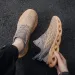 New Breathable Summer Net Face Men's Running Shoes Soft Sole Black Casual Sneakers With Increased Heel For Athletic Activity_vogvips.com
