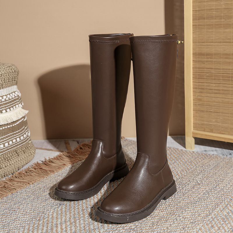 2025Autumn New Martin Boots Loose Long Flat Bottom Padded Women's Over The Knee Boots_vogvips.com