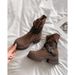 British Style Martin For Women 2025 New Genuine Leather Thick Sole Chunky Heel Brown Western Cowboy Short Boots_vogvips.com