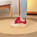 Autumn Fashionable All-match White Sneakers, Thick-soled Height-increasing Lace-up Casual Shoes, Internal Height-increasing Women's Shoes_vogvips.com