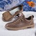 Winter New Cotton Boots 2025 Men's Fashion And Versatile Low-top Leather Shoes Flat Board Shoes For Men_vogvips.com
