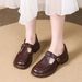 Soft Leather Mary Jane Shoes For Women, 26 Spring New Style, British Style Round Toe_vogvips.com