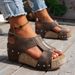 SHLIANG Women Sandals Summer Large Size Platform Wedge Sandals Women Rubber Sole Buckle Peep Toe Elegant Woman Shoes Sandalias De Mujer Y0443_vogvips.com