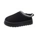 Gan Mao Slippers Women's Lazy Cotton 2024 Winter New Low Top Outdoor Two Wear Genuine Leather Plush Warm Snow Shoes_vogvips.com