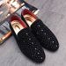 New Fashion Black Business Casual Daily Black Simple Matte Office Men's Shoes One Foot Pedaling Foot Brown Banquet Dress Leather Sh_vogvips.com