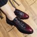 Men's Fashion Red Business Derby Shoes British Black Business Forum Men's Shoes Lace Banquet Dress Wedding Shoes_vogvips.com