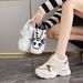 Inner Height Increase Dad For Women Thick Sole 2024 New Spring Autumn Leather Surface Small Size Slimming Casual Sports_vogvips.com