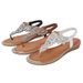 Yasirun Large Size Hollow Cross-border Flat Rhinestone Sandals Bohemian Style Comfortable Women's Shoes Summer 3016 -1A_vogvips.com