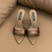 2026 Summer New Elegant Pointed Toe Open-Toe Thin Heel Slip-On Sandals Women, Luxurious And Sexy Rhinestone High Heels_vogvips.com