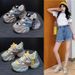 Women's Thick-soled Dad 2026 New Model, Internal Height Increase, Trendy Casual Versatile Fashion Lace-up Student Shoes_vogvips.com