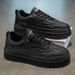 Men's 2025 Spring New Casual Leather Surface White Men's Lightweight Thick Soled Sports Board Outdoor Trendy Shoes_vogvips.com
