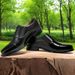 Formal Comfortable Men's Three-Joint Business Black Security Three-Section Head Wedding Cowhide Workwear Professional_vogvips.com