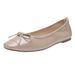 Women's Bowknot Flat Shoes, Spring And Autumn 2026 New French Style Soft Sole Patent Leather Evening Shoes For All_vogvips.com