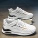 Men's Summer Breathable New Youth Sports Mesh Running Casual White Thick Bottom Dad Fashion Shoes_vogvips.com