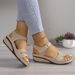 Women's Plus Sandals For Foreign Trade, 2024 Summer New European And American Style Velcro Beach Shoes, Size 43,_vogvips.com