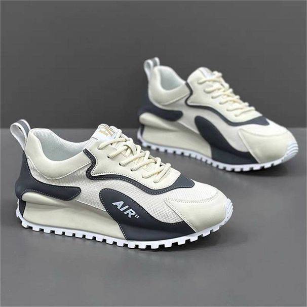 Men's Sneakers 2025 New Breathable Trendy Mesh All-Match Thick-Soled Heightened White Sports Casual Old Running Shoes_vogvips.com
