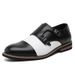 Spring New Plus Size 48 Vintage British Leather Shoes, Personalized Buckle Formal Wear Men's Business Casual Shoes, Monk Shoes_vogvips.com