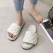 Women's European American Style Printed Platform Sandals Velcro Apricot EVA Slippers For Summer Popular Online Style_vogvips.com