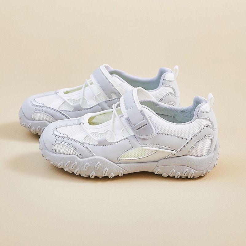 Inner Heightening Shoes Velcro Forrest Gump Shoes Schoolgirl Sports Breathable Casual Shoes_vogvips.com