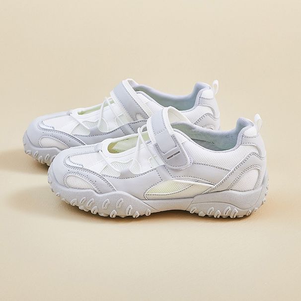 Inner Heightening Shoes Velcro Forrest Gump Shoes Schoolgirl Sports Breathable Casual Shoes_vogvips.com