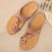 Summer Shoes New Flat Bottom Massage Clamp Foot And Slippers Large Size Toe Pulling Women's Sandals_vogvips.com