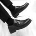 TerraStride Black Leather For Men Waterproof New Business Formal Men's Casual British Style Groomsmen Korean Trendy Groom Wedding_vogvips.com