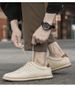 Rubber Soft Sole Men's Shoes First Layer Cowhide Leather Board Shoes Low Top High Value Men's Leisure_vogvips.com