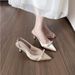 Sheepskin Version Open Back Sandals Summer 2025 Elegant Versatile Pointed Toe Stiletto High Heels For Women_vogvips.com
