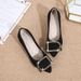 Mom Summer Rhinestone 2026 Spring Autumn New Style Hidd Loafers Pointed Toe Wedge Heel Black Office Work Shoes For_vogvips.com