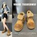Cowboy Martin women' ummer autumn vintage thick oled hort Britih tyle ingle boot, mall and perforated work_vogvips.com