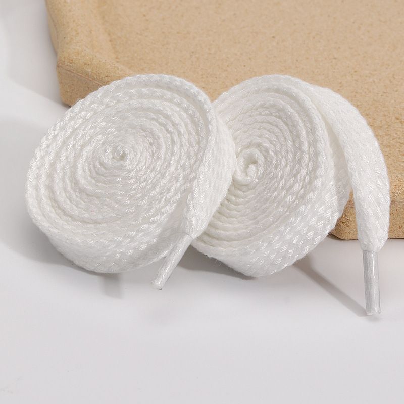 Width 1.5cm single-layer white LACES fit casual sports shoes small white shoe LACES_vogvips.com