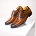 Men's Genuine Leather Derby Shoes, Classic Business Oxfords For Formal Office Commute And Smart Casual Wear_vogvips.com