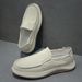 Wenzhou Men's Spring New White Loafers Genuine Leather Breathable Casual Slip-On Lazy Driving Shoes_vogvips.com