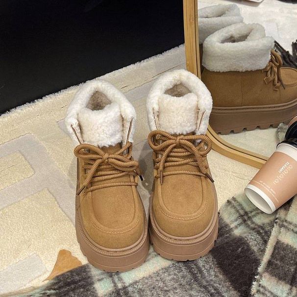 Thick-soled Height-increasing Snow Boots For Women In 2025-1, New Winter Fleece Warm Ankle Boots, Small And Fluffy Cotton Shoes_vogvips.com