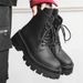 Men's Shoes Fleece Casual Big Head Leather Boots Thick Sole Heightening High Top Leather Shoes Martin Boots_vogvips.com