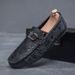 SHLIANG Brand Men Loafers Leather Casual Shoes Men Flats Lightweight Driving Boat Shoes Male Footwear X0043_vogvips.com
