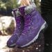 Women's High Top Cotton Shoes, Snow Boots, Thickened And Plush Warm Cotton Shoes, Outdoor Fashionable Casual Shoes_vogvips.com