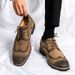 Large Size 46 Brogue British Style Low-top Lace-up Leather Men's Suede Breathable Casual Business Shoes_vogvips.com