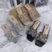 Women’s Shoes New Summer Fashion Small Heel Design Flat Slippers Slipper Sequin High End Slippers_vogvips.com