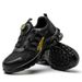 Men's Safety Work Sneakers, Breathable Mesh, Rotary Buckle, Anti-Smashing Anti-Puncture Steel Toe Shoes For Construction Factory Workers_vogvips.com