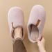 Autumn And Winter Thickened Warm Cotton Shoes Non-slip For Male And Female Couples Plush Silent Floor Slippers Warm Cotton Slippers_vogvips.com