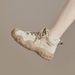 2026 New Genuine Leather Hiking Canvas Shoes Short British Style Casual Martin Women's Boots Non-Slip Wear-Resistant_vogvips.com