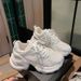 Suyin's Same Paris Old Magazine~Silver White Casual Fashion Height Increasing Thick Soled Sports Shoes, Dad Shoes_vogvips.com