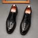2021 Autumn Winter Men's Business Formal Leather British Style Pointed Toe Lace-up Korean Trend Crocodile Pattern_vogvips.com