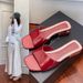 Summer Women's Crystal Sandals Chunky Heels Square Toes Non Slip Trendy Versatile Slippers_vogvips.com