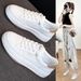 Genuine Leather White Sneakers For Women 2026 Spring Summer Mesh Breathable Comfortable Lightweight Casual Hollow Thin_vogvips.com
