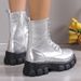 Fashionable Women's Winter Boots 2025 Keep Warm In Style Large Size Casual Womens Boots Embroidery Pointed Toe Heel Women Shoes_vogvips.com