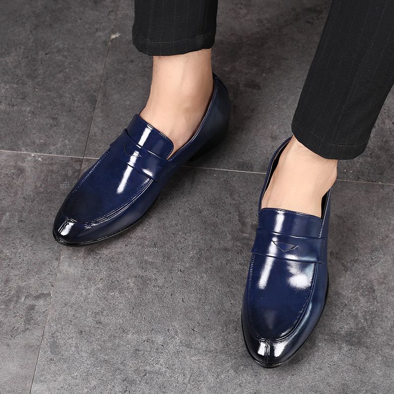Men's Oversized Leather Shoes, Korean Version, Loose Fitting Casual Shoes_vogvips.com